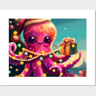 Cute Octopus Drawing Posters and Art